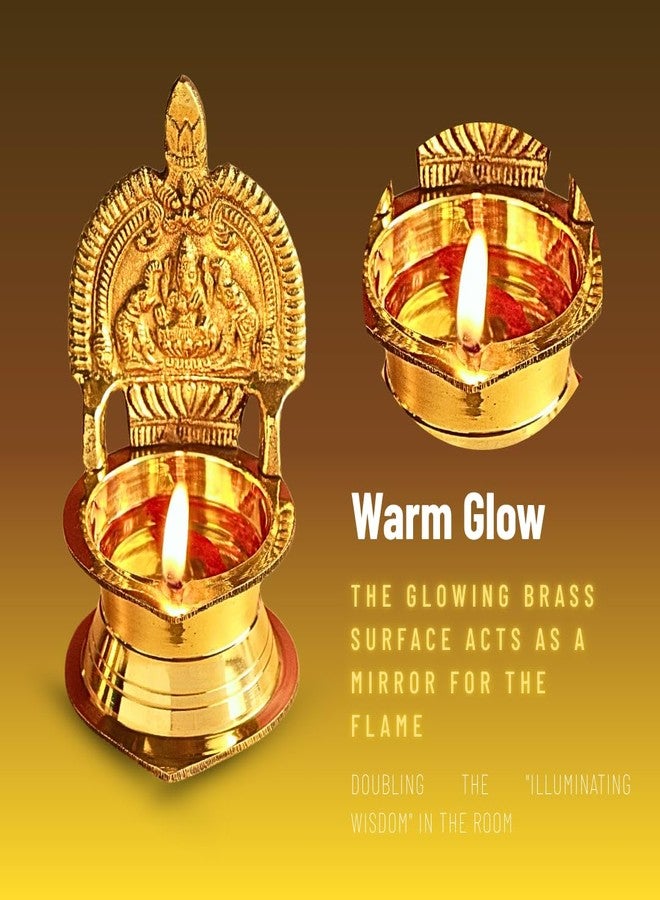 BulkySanta Pure Brass Kamakshi Deepam 5"x3"x3" Big Size | 190 Grams Approx. | Kamatchi vilakku | Kamakshi Devi Oil Lamp (12 cm Long) (1) - Image 5